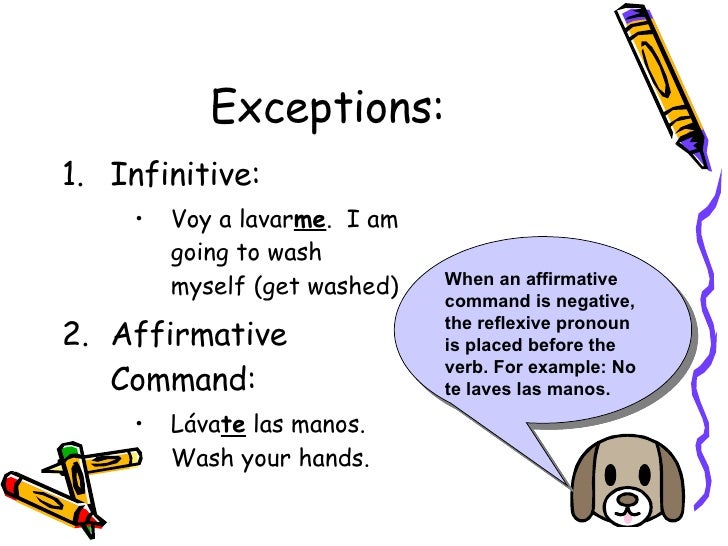 Present, Preterite And Imperfect Tenses Of Reflexive Verbs