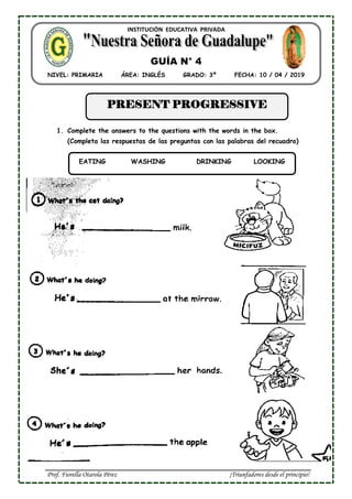 Present progressive 3 ro | PDF | Education