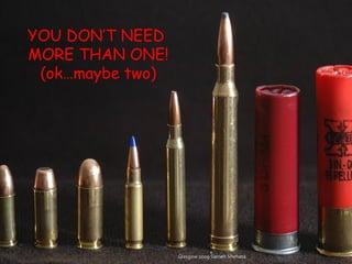 YOU DON’T NEED  MORE THAN ONE! (ok…maybe two) Glasgow 2009 Sameh Shehata 