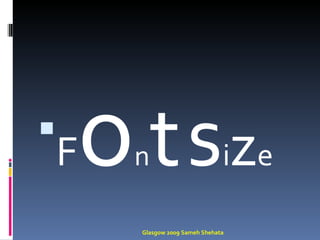 F o n t   s i z e Glasgow 2009 Sameh Shehata 