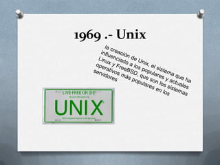 1969 .- Unix
 