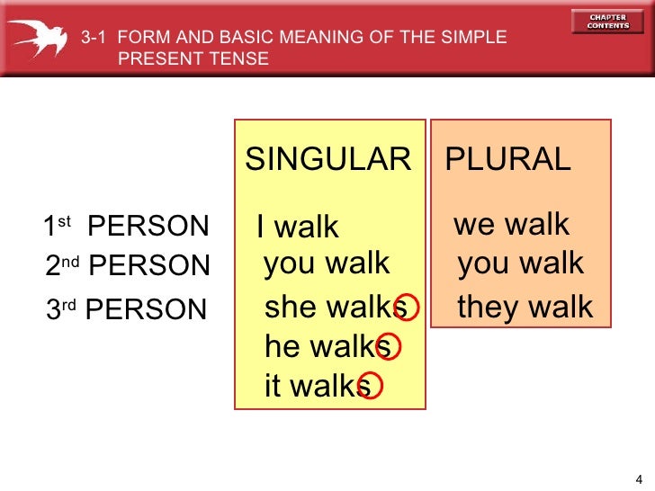 Simple Present Tense Singular And Plural Worksheets