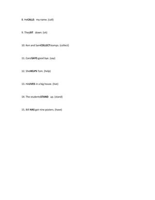 Sentence Using Requently Present simple | DOCX