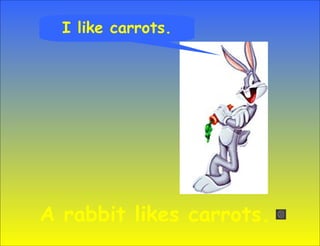 I like carrots.




A rabbit likes carrots.
 