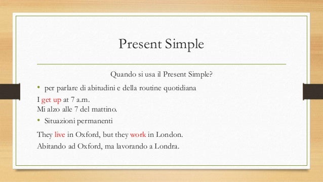 Present simple