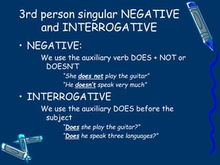Present simple presentation for esl .ppt