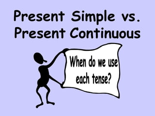 Present Simple vs.
Present Continuous
 