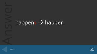 Answer
happens  happen
 
