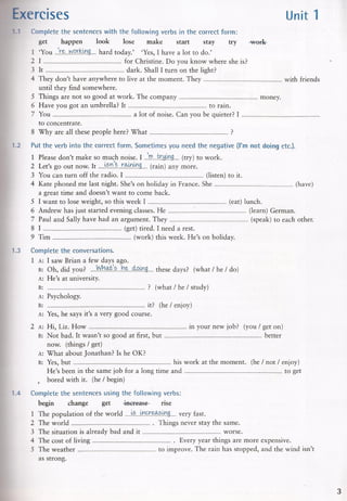 Present simple and continuous | PDF
