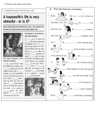 6- Put the verbs in the correct form
 