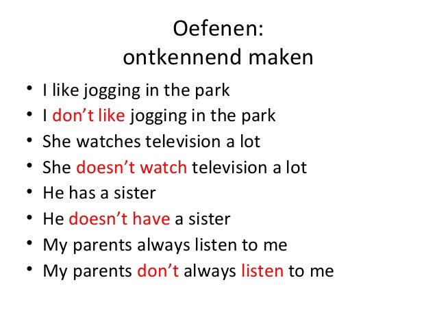 Present Simple En Present Continuous Oefenen