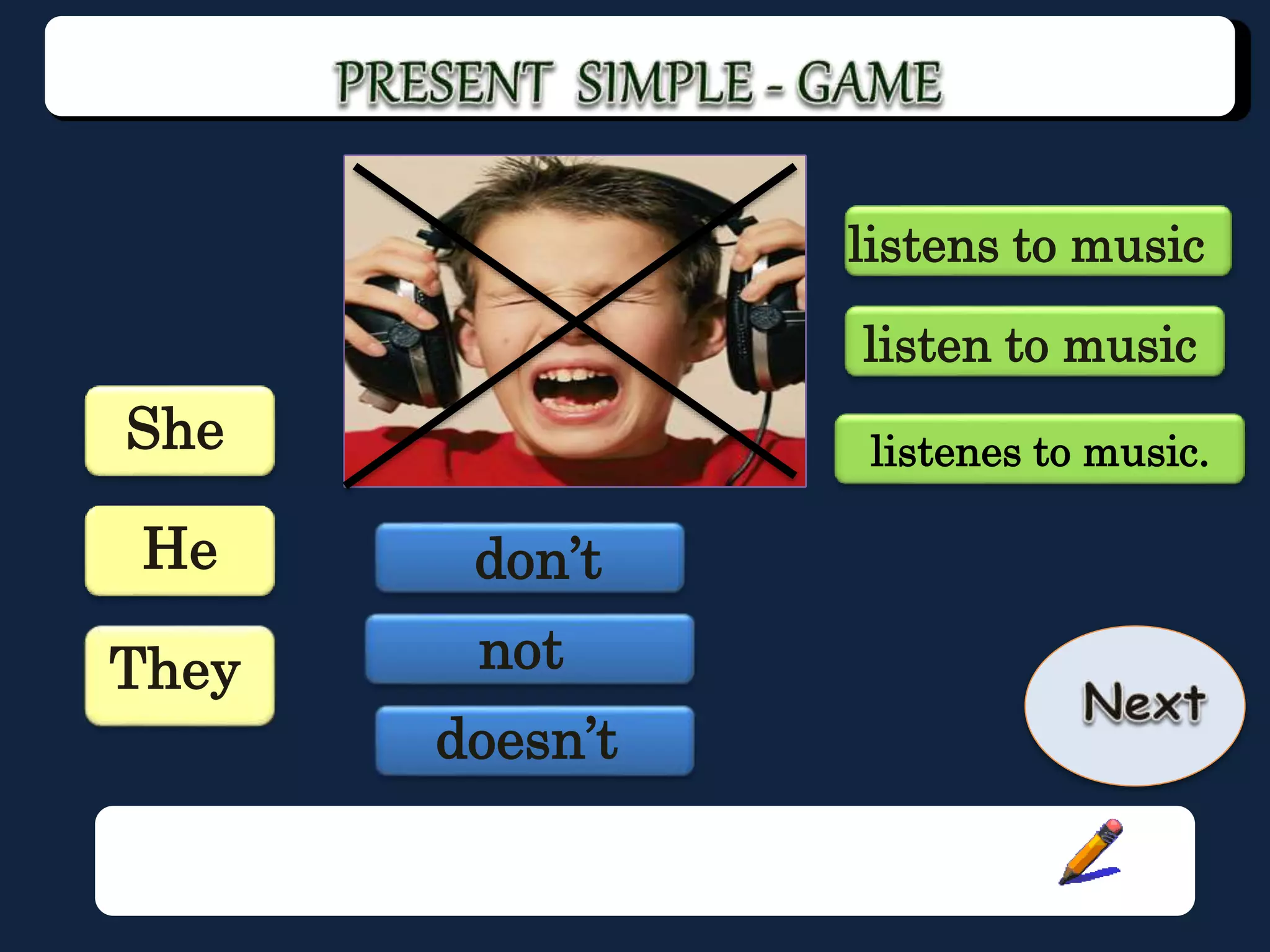 Present simple game: affirmative and negative | PPTX