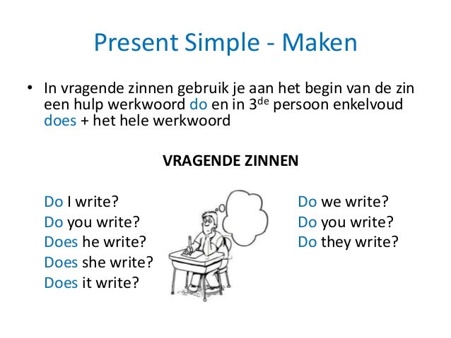 Present Simple Tense for Dutch students