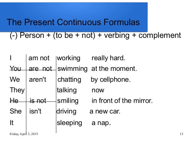 Present Simple Or Continuous Exercises