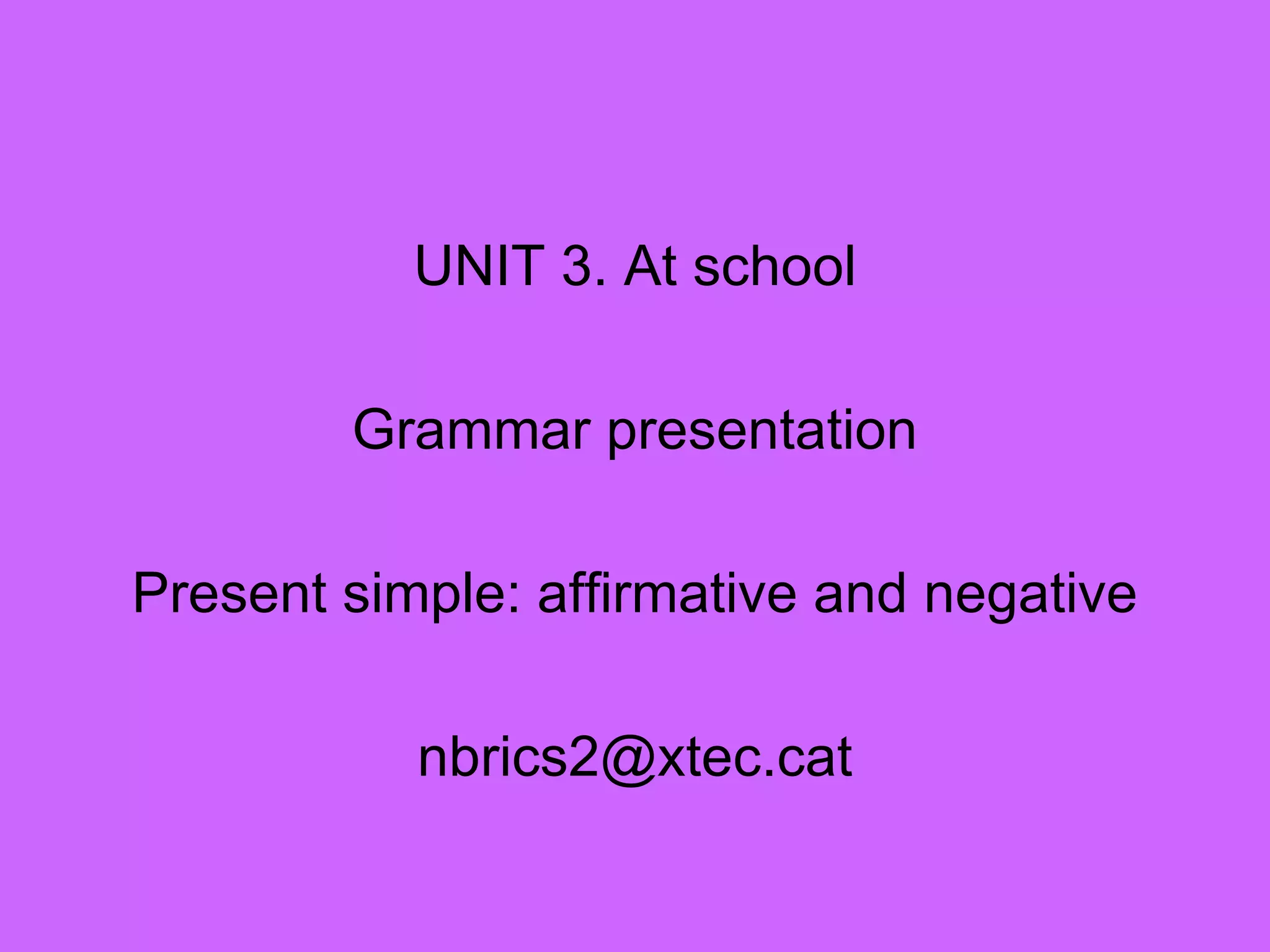 Present simple presentation ppt