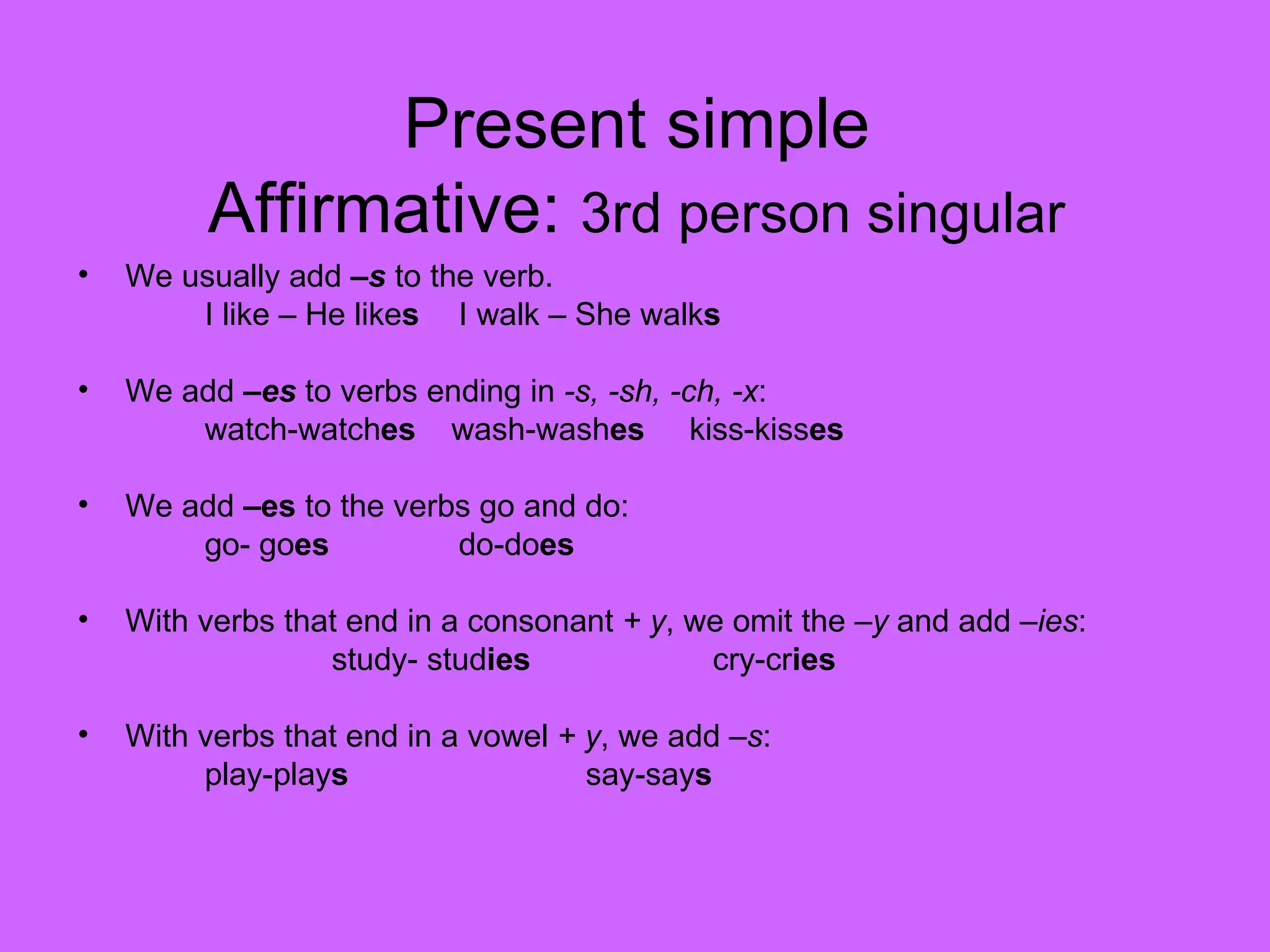 Present simple presentation ppt