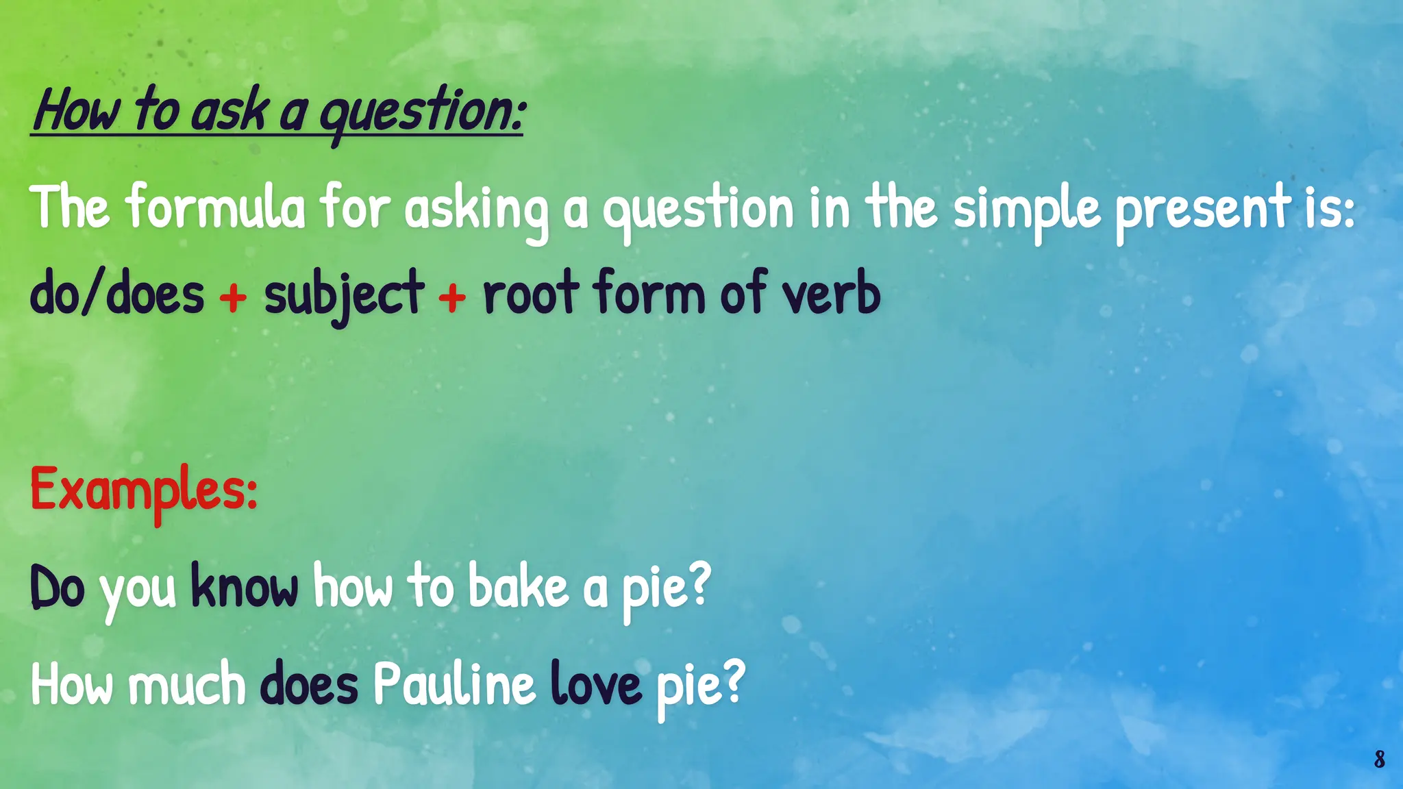 Present simple tense rules English course | PPTX
