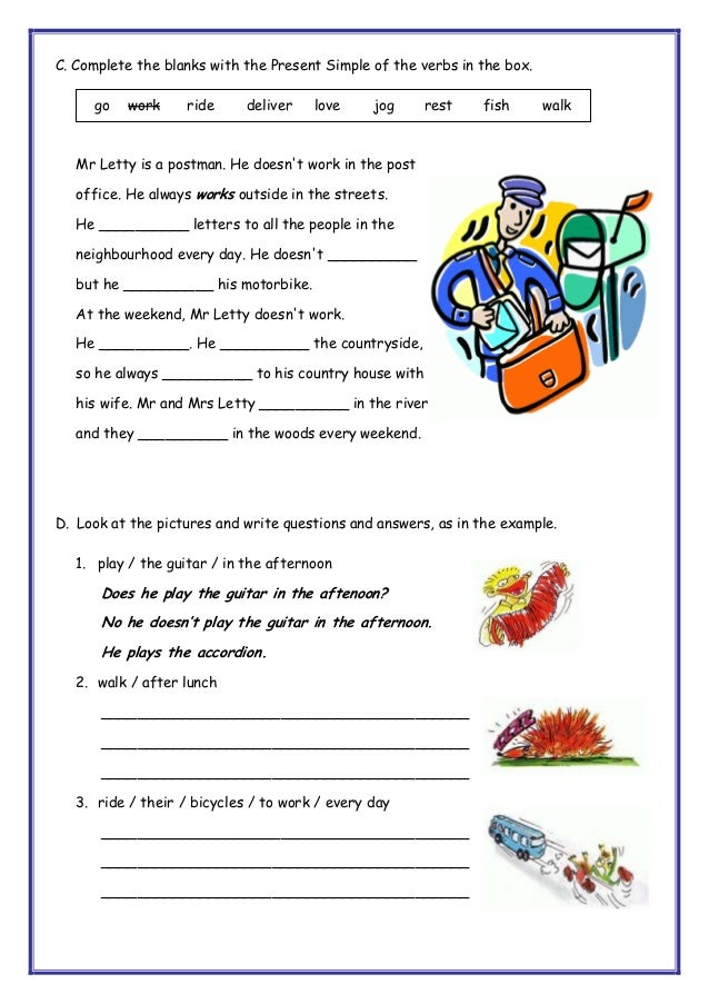 Present simple AND THIRD PERSON