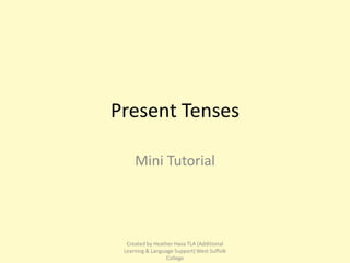 Present simple tense | PPTX