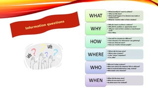 Information questions
 