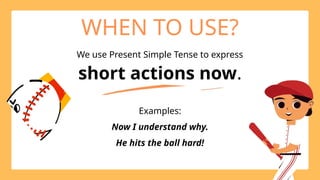Present Simple Tense English Grammar Presentation in Orange White ...