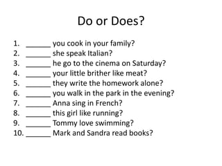 Present Simple Tense | PPTX