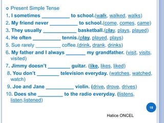 Present simple tense