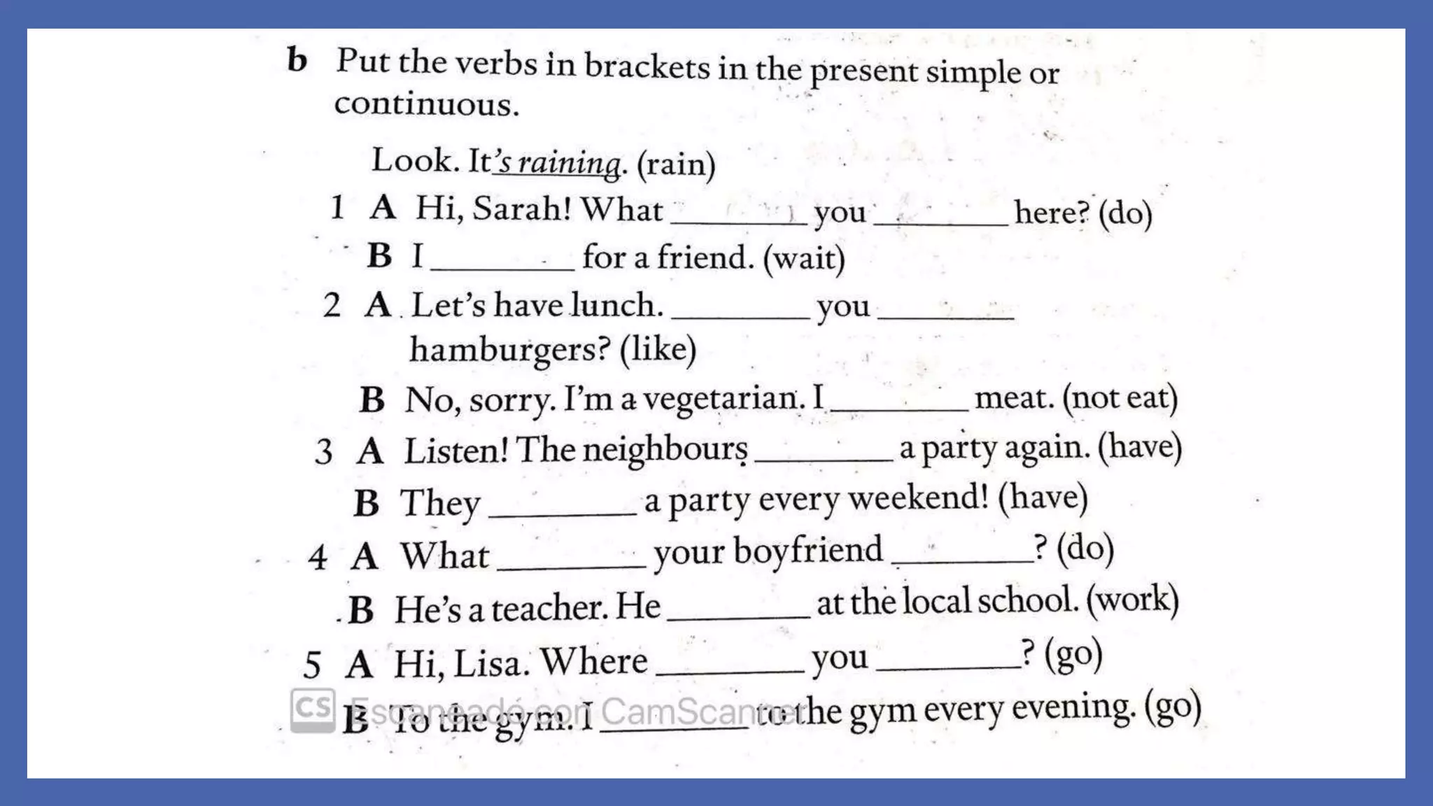 Present simple vs present continuous