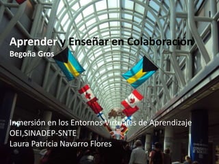 Aprender y Enseñar en Colaboración
Begoña Gros
Inmersión en los Entornos Virtuales de Aprendizaje
OEI,SINADEP-SNTE
Laura Patricia Navarro Flores
 
