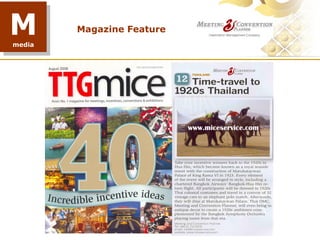 M
media
        Magazine Feature
 