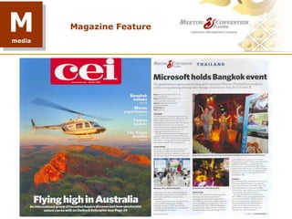 M
media
        Magazine Feature
 