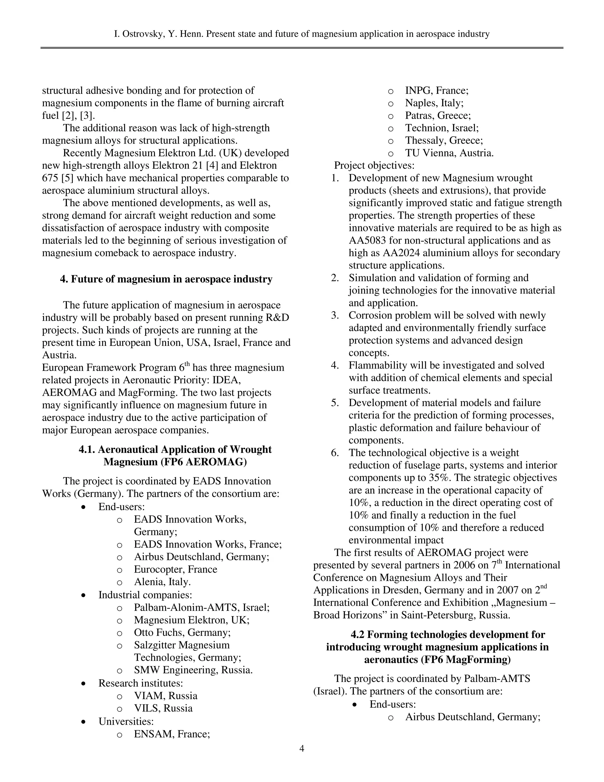 Present State And Future Of Magnesium Application Pdf