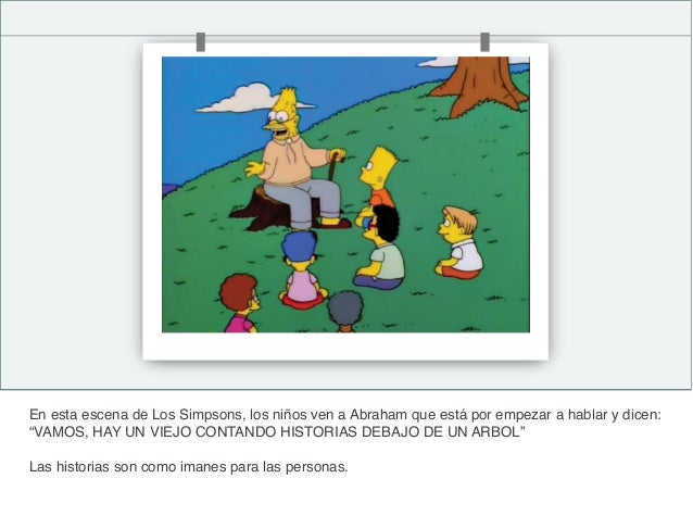 Download El abuelo simpson contando historias Desktop Wallpaper Free