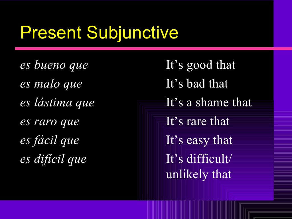 Present subjunctive