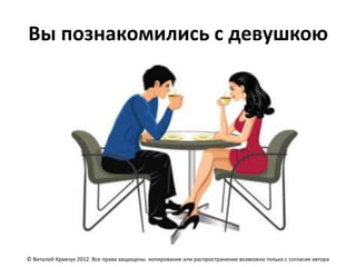 Вы познакомились с девушкою




© Виталий Кравчук 2012. Все права защищены. копирование или распространение возможно только с согласия автора
 