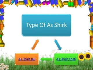 Shirk Types syirik | PPTX