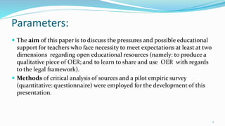 OER In practice - Lifelong learning of teachers and Open Education Resources: Lithuanian case