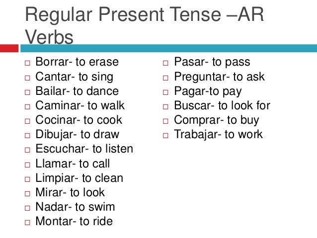  Present  tense ar 11 3