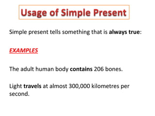 presentation on Present tense | PPTX