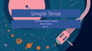 Simple Tense
Quintara Qaulan Tsaqila
Clara Clarita
Asri C.
 