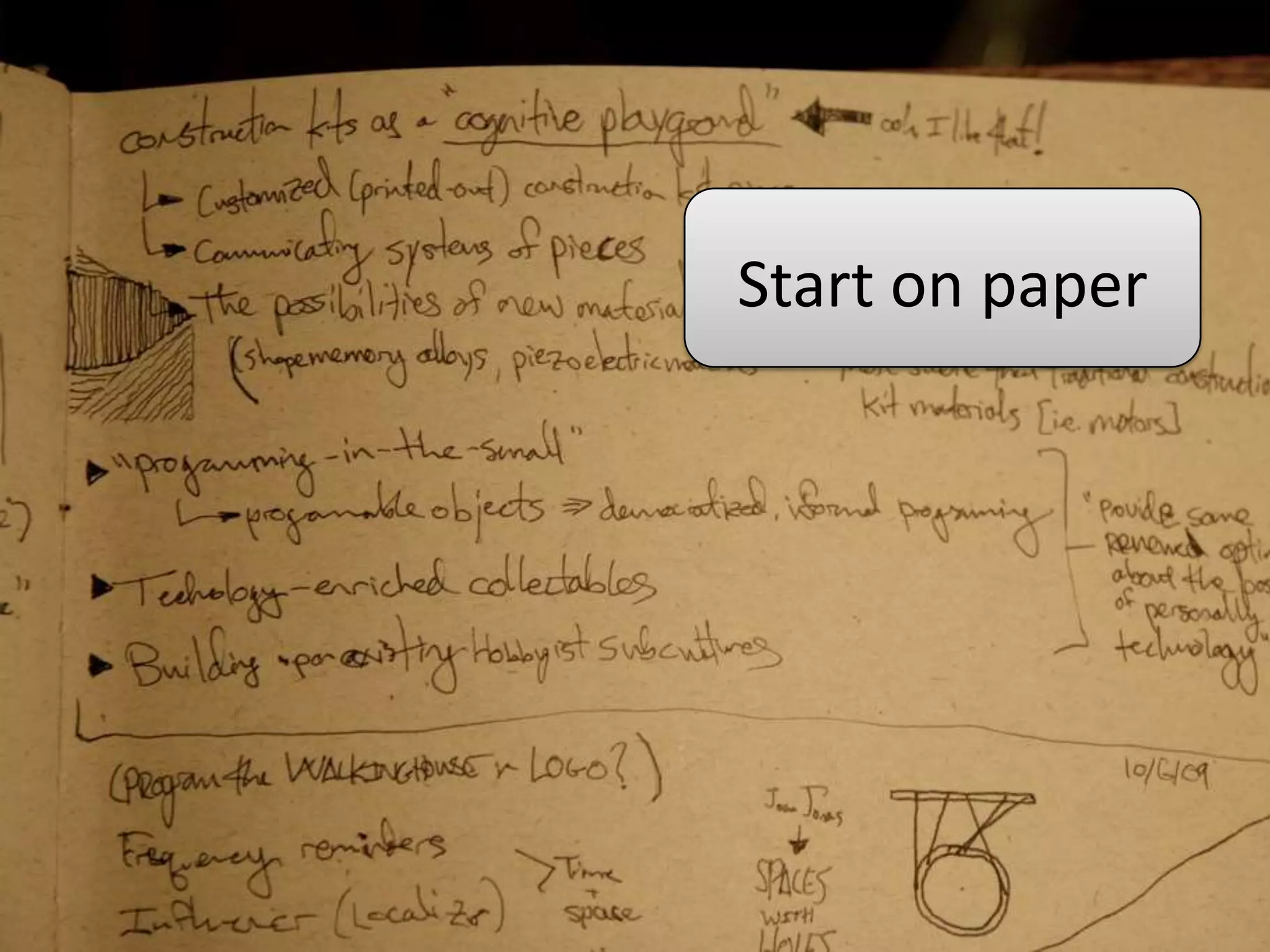 Start on paper