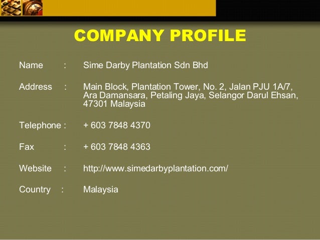 Sime Darby Organization Chart