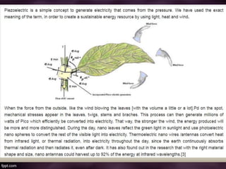 Energy Harvesting Tree
