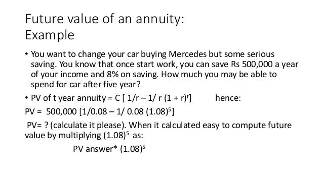present value of annuity