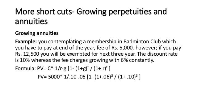 increasing annuity formula