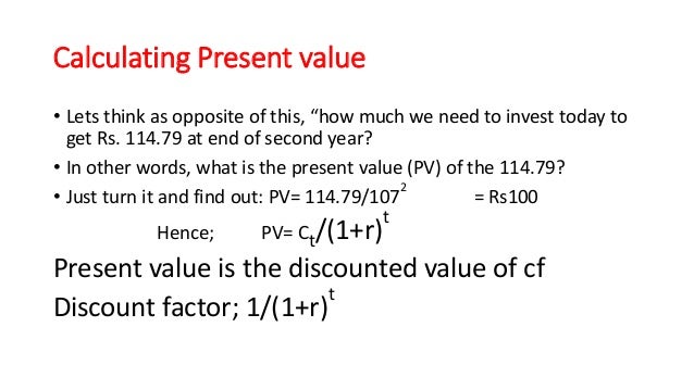 present value lecture 3 how to find the discount factor