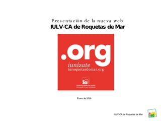 Presentación de la web de IU-LV-CA Roquetas de Mar