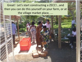 Zecc Storage Zero Energy Cool Chamber Training in Tanzania | PDF