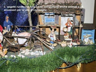 L’ angolo rurale con tutti i suoi componenti anche animali e gli accessori per la vita di campagna 