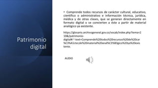 PRESERVACIÓN Y CONSERVACIÓN DE LOS DOCUMENTOS DIGITALES.pptx